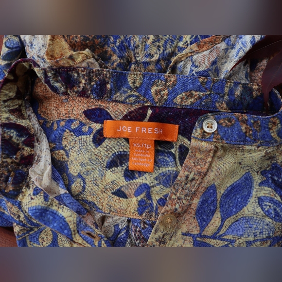 Joe Fresh Collar Button-Down Floral Dress Size XS - Picture 3 of 3